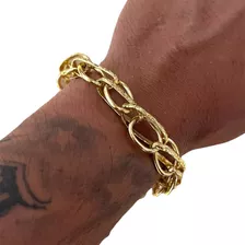 Pulseira Balão 13mm Lançamento Banhada Ouro 18k Gravação 750