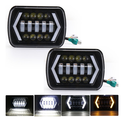 Faro Led Cuadrado De 5x7 Pulgadas Para Gmc Sabana 3500 Foto 3