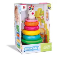 Pirâmide De Argolas Unicónio Diver Baby Chocalho Infantil