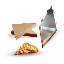 50 Caja Triangular Termica Aluminio Para Rebanada Pizza Didi