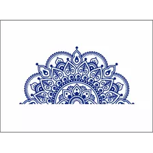 Vinilo Medio Mandala Decorativo Pared 1.20m.x60cm