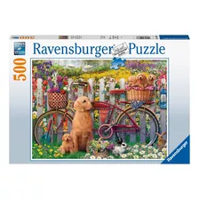 Puzzle Lindos Perros En El Jardin 500 Piezas- Ravensburger