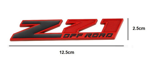 Emblema Z71 Off Road Rojo/negro Chevrolet Pick Up Silverado Foto 3