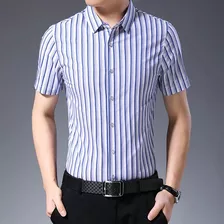 Camisa De Algodón Puro Para Hombre, Ropa De Verano De Algodó