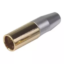 Ficha Conector Mini Macho Xlr 3 Pines Gold Hamc