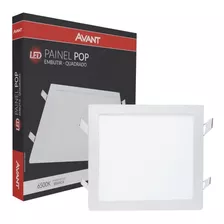 Plafon Led Quadrado Embutir 40x40 Painel 30w 6500k Avant