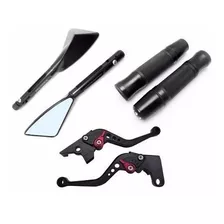 Kit Espelho Retrovisor Manete Manopla Cb300 Cbx250 Twister