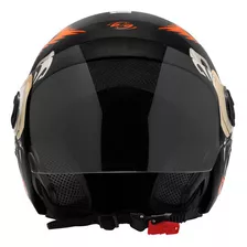 Capacete Coyote Aberto New Liberty 3 Brilhante Pro Tork Tamanho Do Capacete 56 Cor Preto