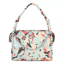 Bolsa Satchel Para Mujer Cloe Grande Cadena Decorativa Color Multicolor