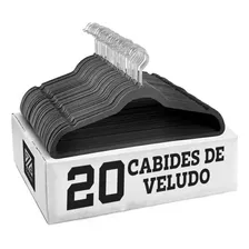 Kit 20 Cabides Veludo De Roupa Antideslizante Slim Adulto