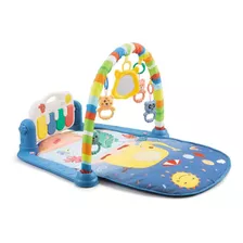 Tapete De Atividade Infantil Para Bebê Color Baby Azul 2m+