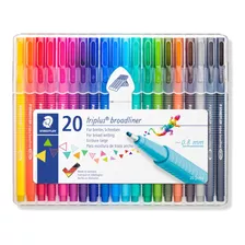 Caneta Fineliner Staedtler Broadliner 0.8mm 20 Cores