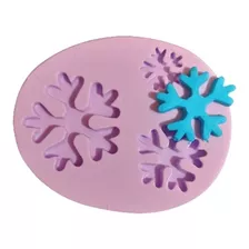 Ce904 Molde De Silicone Flocos De Neve Natal Confeitaria