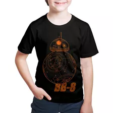 Camisetas Infantil Star Wars Bb8 Rey Jedi R2d2 Luke Han Leia