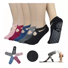 Calcetines De Yoga Danza Pilates Antiderrapantes 5 Pares