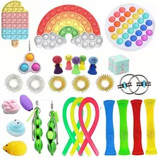 30 Unidades De Brinquedo Push Pop It Sensory Fidget Para Ant