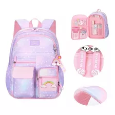 Mochila Feminina Rainbow Children's School Para Meninas