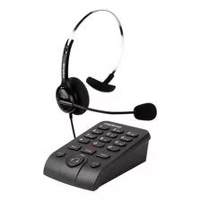 Telefone Headset C/ Base Discadora Intelbras Hsb 40 Preto