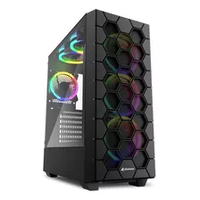 Gabinete Gamer Pro Sharkoon Hex 6 Fanes Rgb Rejilla Y Vidrio