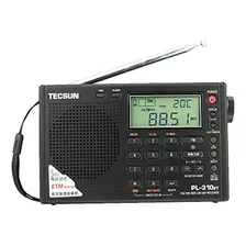 Tecsun Pl-310et Fm Estéreo/sw/mw/lw Pll De Banda Del Mundo Dsp Radio Negro