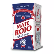 Yerba Mate Rojo Tradicional X 2kg X 4 Unidades