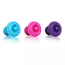 Vacu Vin Wine Saver Tapones De Vacío Juego De 3 Bluepinkpurp