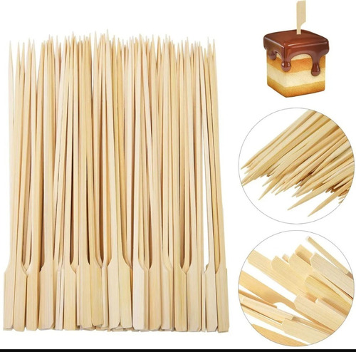 Palitos De Bambú Para Pincho  Paquete X 50 Unidades