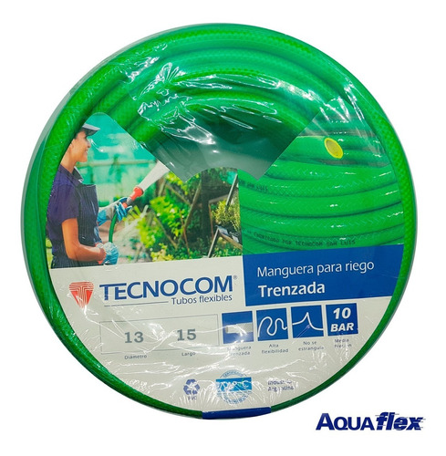 Kit Porta Manguera Riego Manguera 15mts 2123 Aquaflex