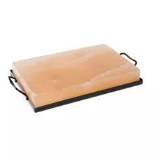 Plancha, Tabla Sal Himalaya Con Soporte Metalico