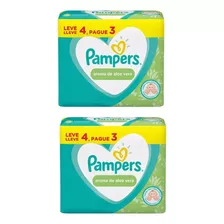 Kit 2x - Leve 4 Pague 3 Toalinha Umedecida Pampers Aloe Vera