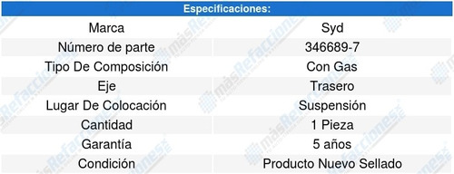 2 Amortiguadores Gas Traseros Toyota Tacoma Prerunner 05-15 Foto 3