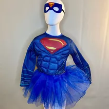 Disfraz Infantil Tutú Super Girl Con Antifaz Talla 10