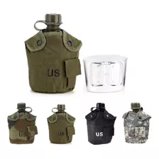 Cantil Militar Com Caneca Térmico Preto Verde Francês Cinza Cor Verde Oliva