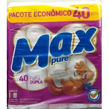 Papel Higiênico Max Pure Folha Dupla 40 Rolos