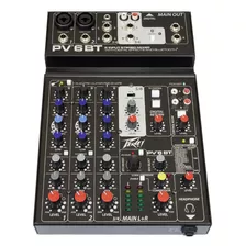 Peavey Pv-6 Bt Consola Mixer 6 Ch Bluetooth Usb Efx Pv6bt.