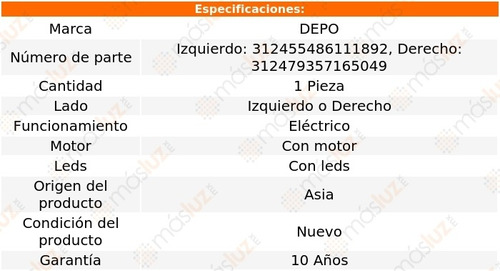 Faro Izq O Der Electrico C/motor P/foco Xenon C/leds 325i 13 Foto 4