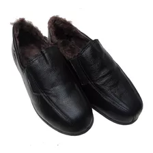 Sapato De Inverno Forrado Com Pele Feito De Couro Legítimo
