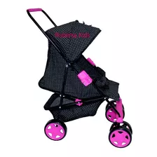 Carrinho De Boneca Milano Xikitinha Bebe Reborn Pink Grande