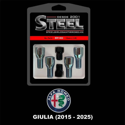 Steel Birlos  Antirrobo  Alfa Romeo Giulia  2015-2025   Foto 3