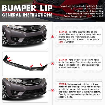 For 2018-2022 Honda Accord Sedan 3pcs Front Bumper Lip Spo Foto 7