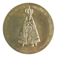Medalha Prata Dourada 300 Anos N Senhora Aparecida Certif