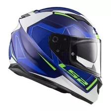 Capacete Ls2 Ff320 Stream Edge Azul Branco