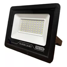 Reflector Led 50w Ultradelgado Exterior Alta Potencia Negro Ip66