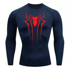 Camisa Esportiva Masculina Homem Aranha Manga Longa