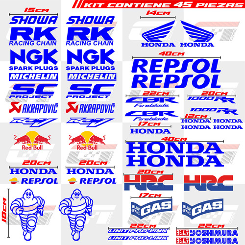 Stickers Calcomanas Honda Cbr 1000rr Fireblade Repsol Hrc Foto 7