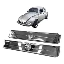 Calha De Chuva Fusca Logo Vw - Inox Premium 