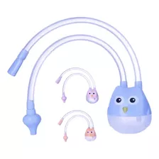 Aspirador Nasal Reutilizable Sacamocos Bebes Silicona Azul