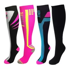 4 Pares Meia De Compressão Academia Esporte Fitness Duck 3/4