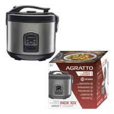 Panela De Arroz Inox E Visor Vidro Pai10x 127v 700w Agratto 