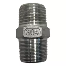 Niple Duplo Aço Inox 304 Conexão Rosca 3/4 150lbs